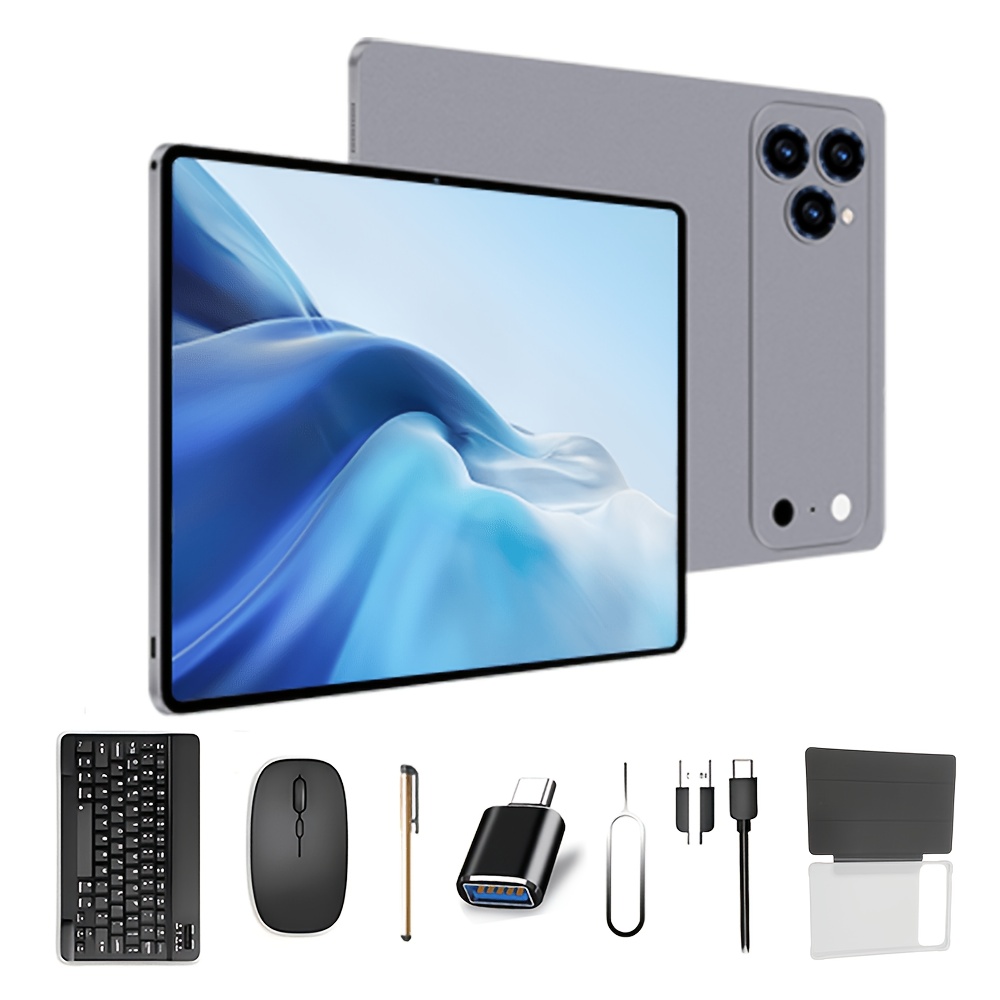 2026 Business Tablet, 2-in-1 Device, 10.1-inch HD Display, Android 15, 8 GB (4+4) RAM, 128 GB Storage, Supports Keyboard And Mouse Connectivity (included), Dual-band Wi-Fi, 6000 MAh Battery, Lightweight And Portable, Ideal For Business Travel And Of