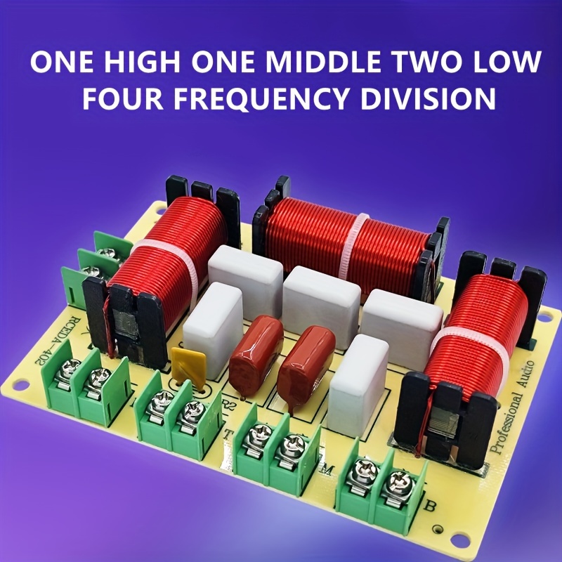 

1pc 4 voies, séparateur de fréquences -moyen-bas, de 200W, affichage, de verre, , pré-assemblé, bureautique, équipement industriel