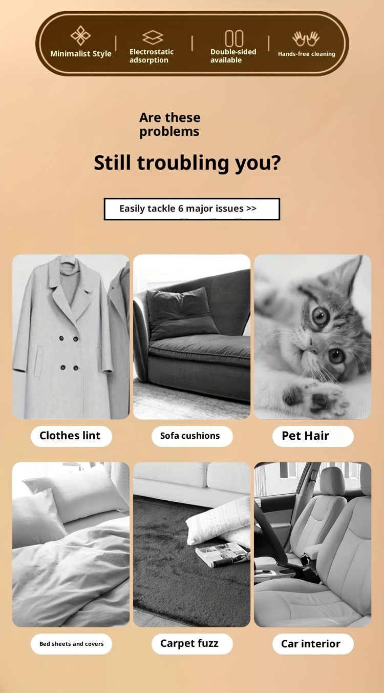 2 pack static pet hair remover brushes set reusable fabric shaver lint roller alternative 4 in 1 multi surface cleaner for clothes sofa bedding carpets Product details 0