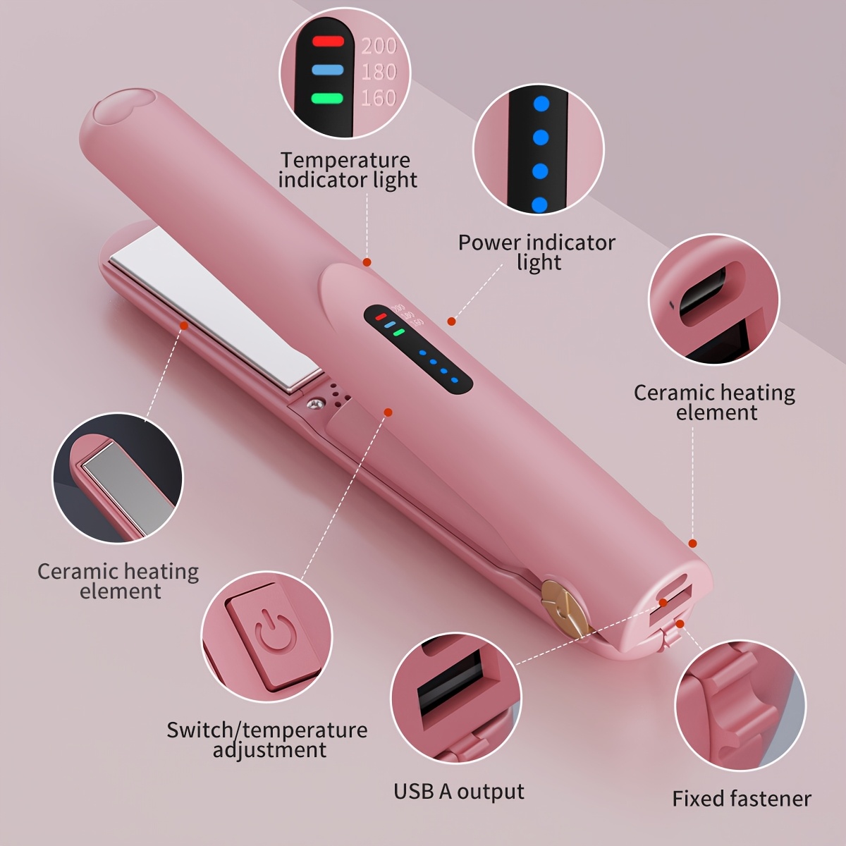 Plancha Alisadora Alisador De Pelo De Viaje Alisador Pelo