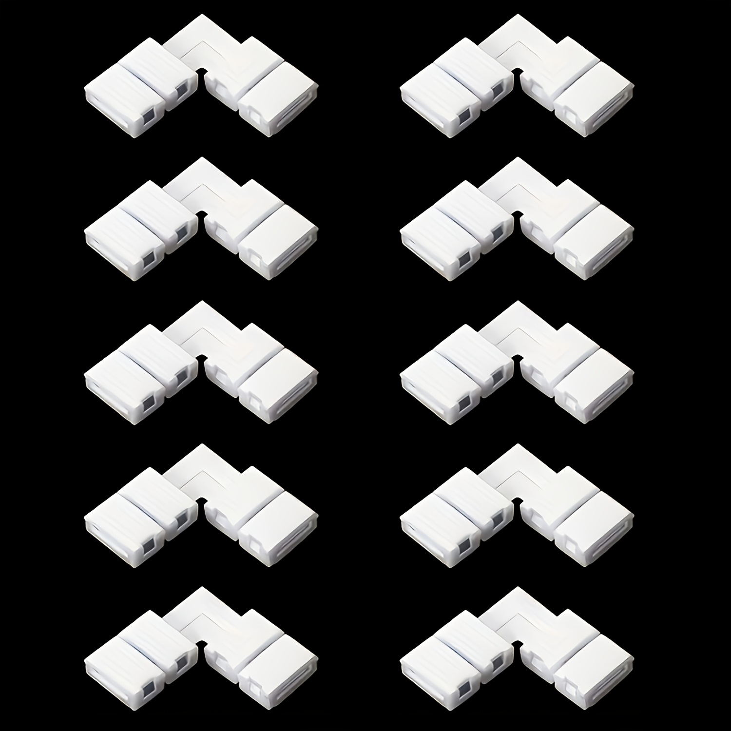 TEMU Connettore Pin 8Mm Connettore LED a , 10 Confezioni. Connettore Adattatore ad Retto Largo 8Mm Senza Saldatura. per Addizioni LED SMD 3528/2835