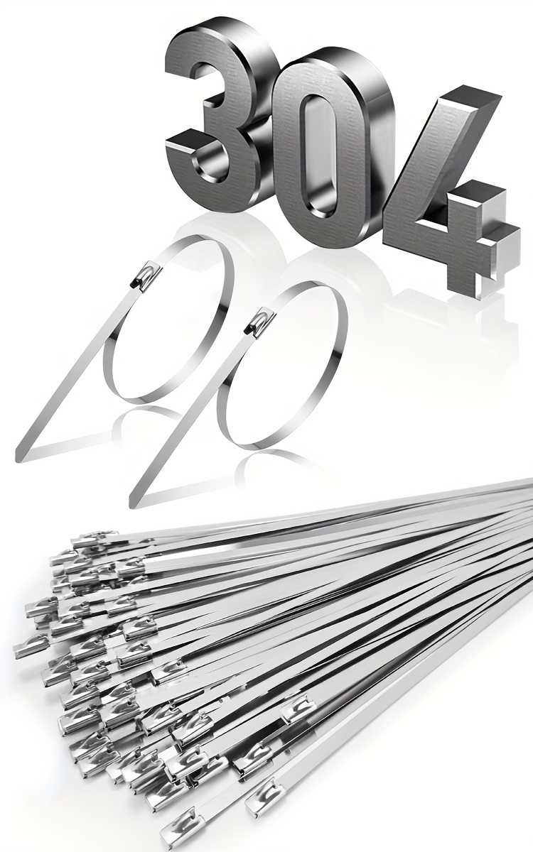 heavy duty 304 stainless steel cable tie gun kit 150  zip ties 3 sizes tensioning cutting tool for fencing chicken coop cable bundling exhaust repair   reinforcement Product details 2