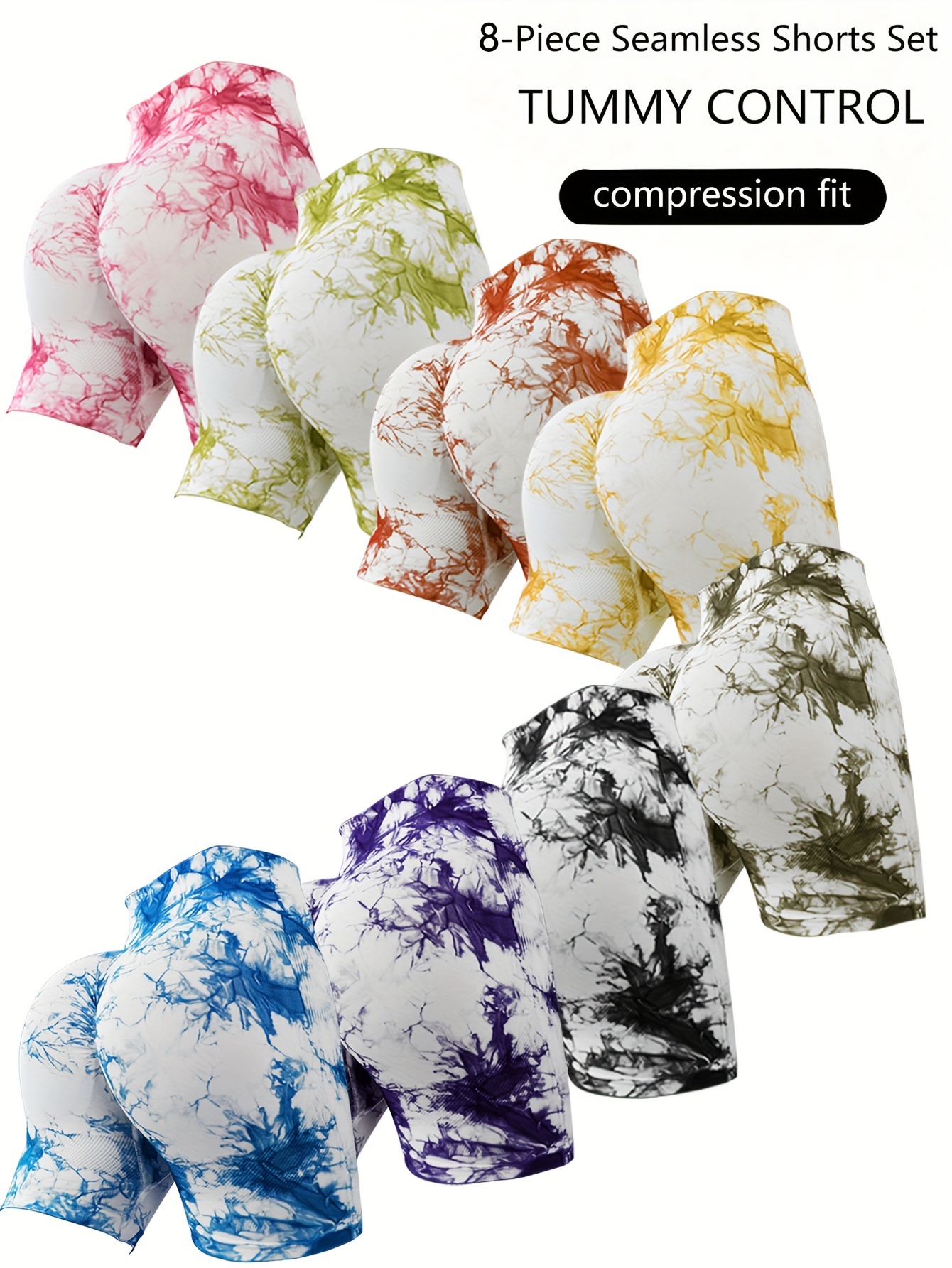 Short De Compression Femme Stretch Taille Haute - Fitness - Marron Marron - Sport