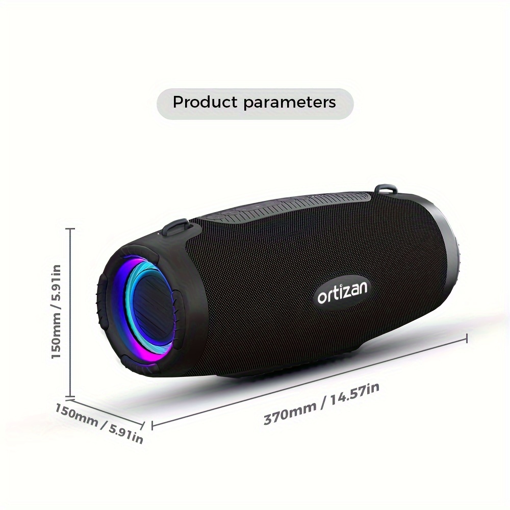 100w portable wireless speaker shocking sound Temu - Main Image