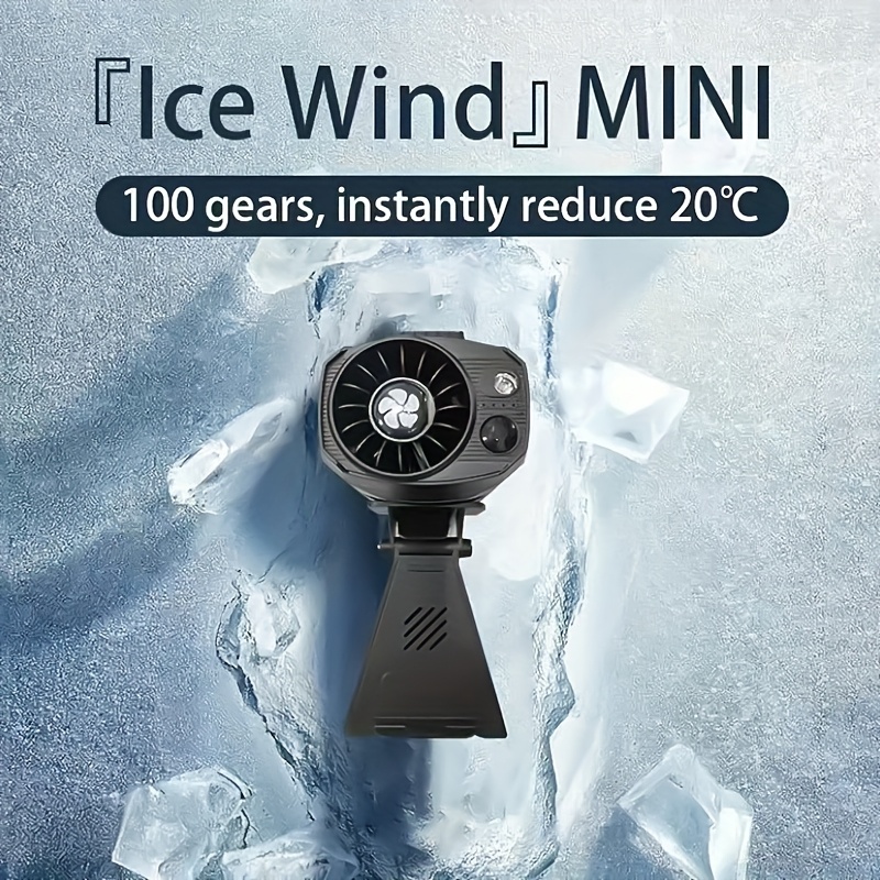 Outdoor Belt-mounted Portable Rechargeable Fan, Long Life, 4-speed Adjustable Wind Speed, With LED, SOS Lights, Wearable Belt Fan, Suitable For Construction Sites, Farms, Travel, Fishing, With Bracket Can Be Placed On The Phone, A Gift For The Ladies