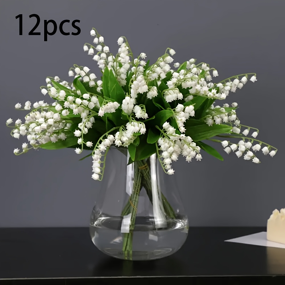 

12pcs Bouquet Élégant de Artificiel - Réalistes avec Feuilles pour Mariage, Fiançailles, Décoration Maison & Jardin - Parfait pour Affichage sur Table, Vase Non , Fleurs Artificielles d'Extérieur