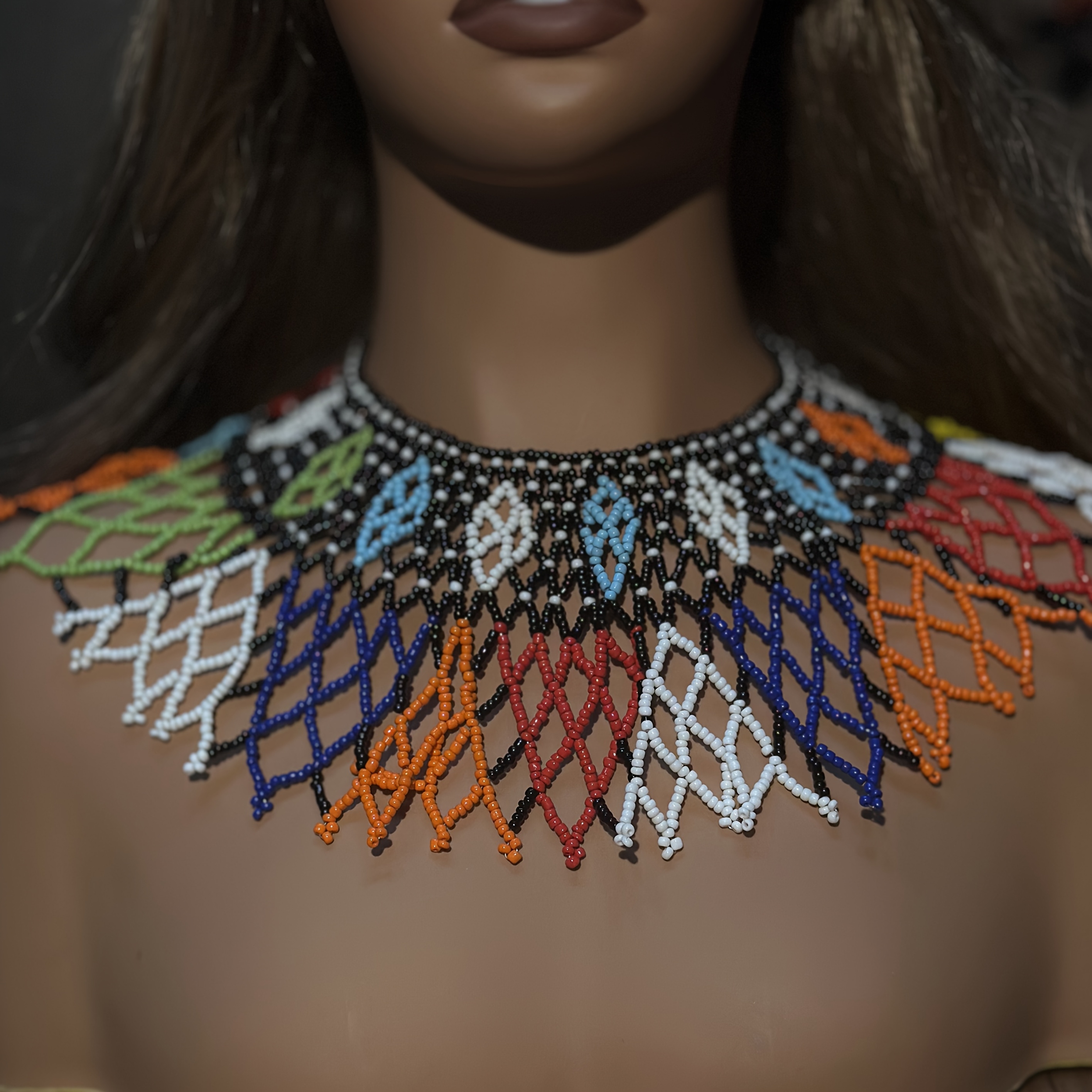 AHAYA Bohemian Style Beaded Necklace & Earring Set