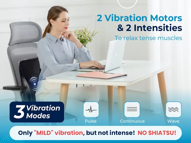 back lumbar support pillow for office chair chair pillow for back support with 3 vibration levels fathers day and mothers day gift perfect birthday gift for men and women Product details 2
