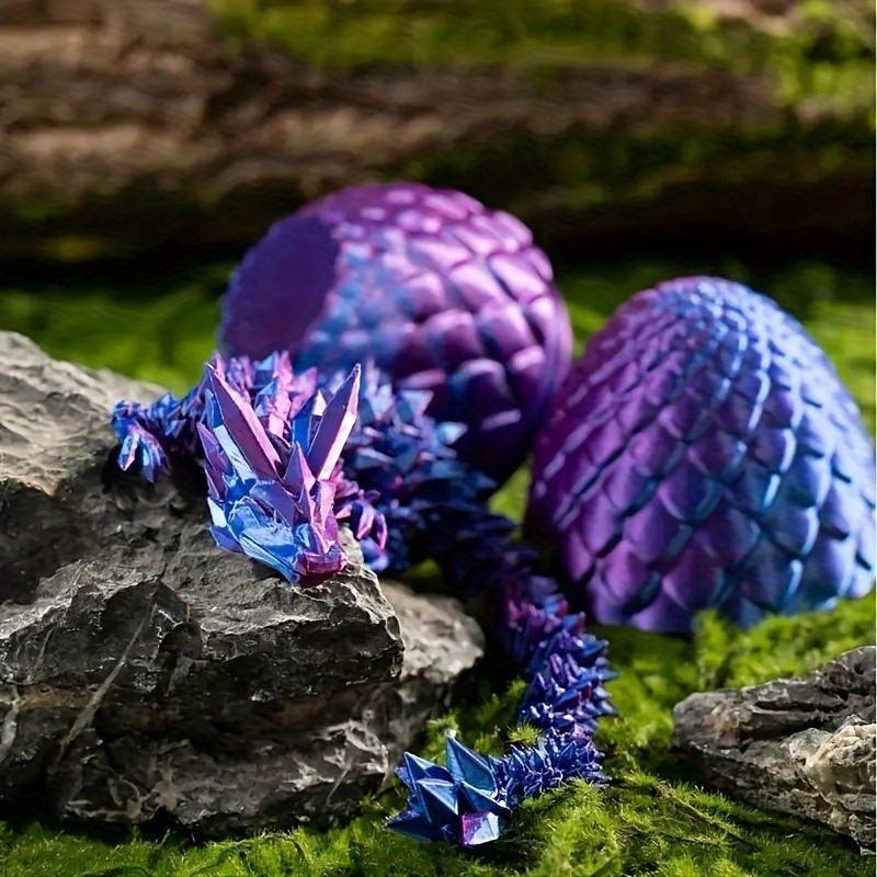 Dragon Egg + Dragon 3D Printed Dragon With Movable Joints Everywhere.  Dragon Model, Dragon Egg Craft, Home Living Room Bar Coffee Shop  Decoration, ...