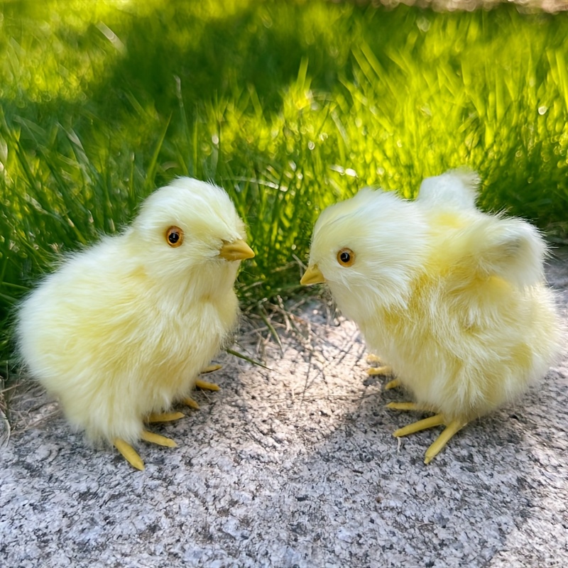 Image of Easter Chick Duo - Collectible Figurines Set, Adorable Spring-themed Decor For Holiday Display, Cozy Textured Tabletop Collectibles