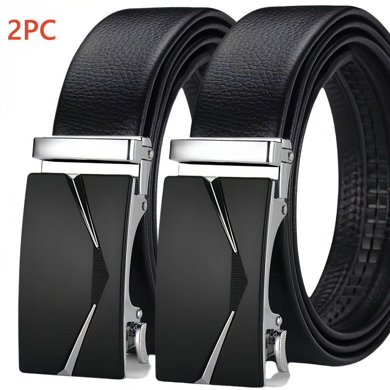 2pcs Men's Automatic Buckle Belts
