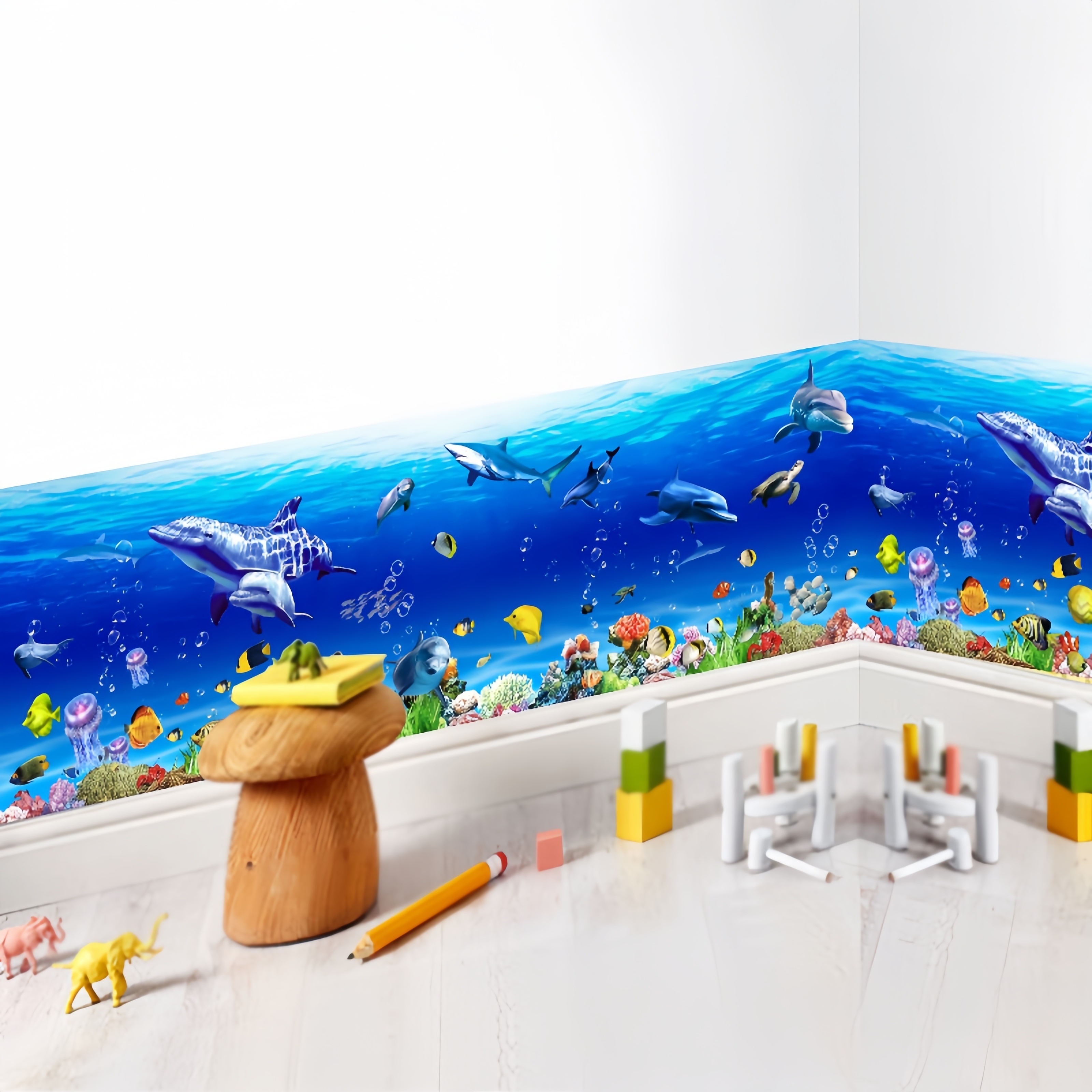 

Underwater Skirting Decal - -adhesive, Reusable Pvc For , & Bathroom Decor