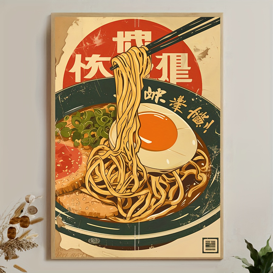 Affiche impression sur toile vintage art japonais " Ramen ".