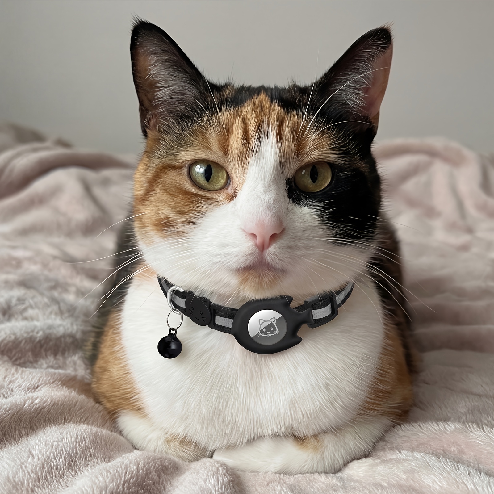 2pcs Cute Cat Collars, Fish-Shaped Holder Suitable for Airtag, Reflective, Breakaway, with Bell, Adjustable 17.78-30.48 cm, Safety Buckle, with Cat Collar Holder for Girl Boy Cats Pet Supplies, Gifts (Without Airtag), Without Battery - Image 10