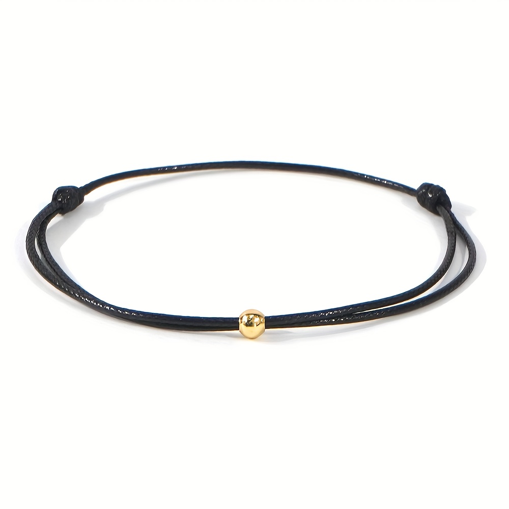 1pc Women's Fashion Bracelet Elegant Style Exquisite Women's Golden Bangle, Adjustable Thin Rope Suitable For Casual Vacation, Travel Wearing Couples, Gift For Lover