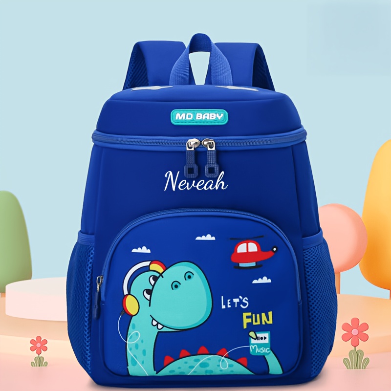TEMU Mochila Casual Multifuncional, una mochila personalizable con o mensajes de fiestas personalizados, con un diseño de dinosaurio estilo , y