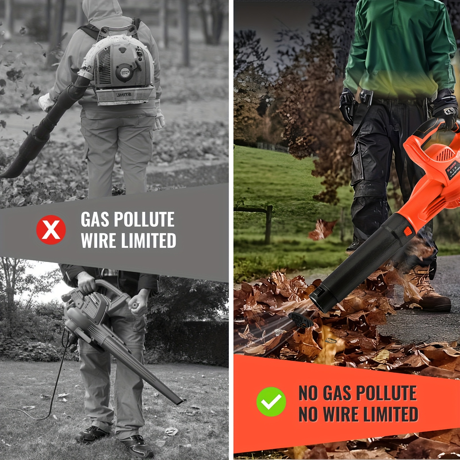 21v cordless leaf blower lightweight powerful with dual li   including charger high speed   for lawn care patio yard sidewalk snow blowing leaf blower cordless high power leaf blower battery garden blower cordless Product details 2