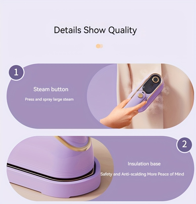 1pc eu high   held ironing machine rotary folding steam electric iron dry and wet hand held ironing machine home   portable hand held iron details 17