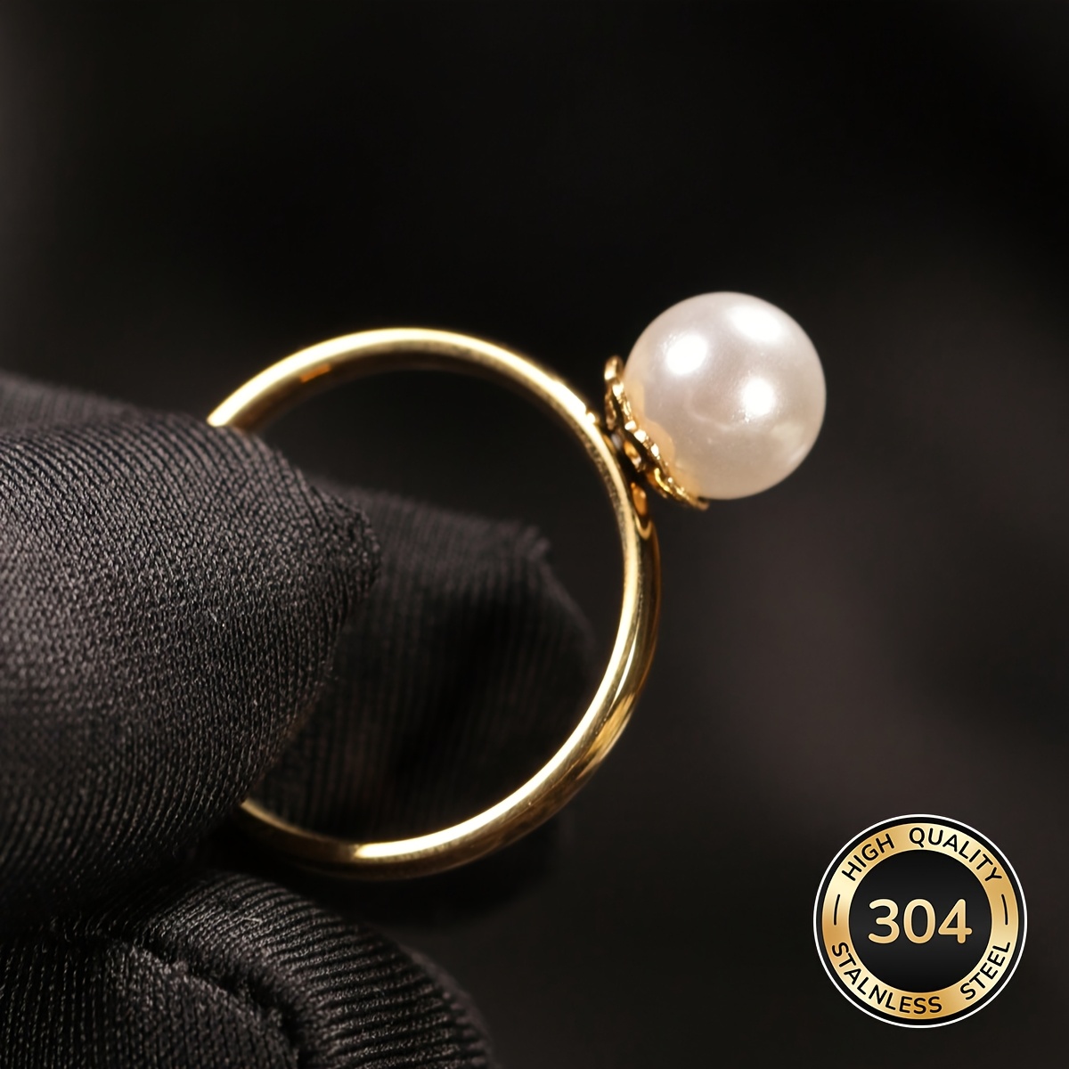 טבעת נירוסטומיה אלגנטית אחת נונטומטית ללבוש מושלמת זהב -18 חתונות מיוחדים, מתנה אידיאלית לאם או לאישה, טבעת נישואין | עיצוב טבעת אלגנט | טבעת נישואין עמידה, טבעות נישואין