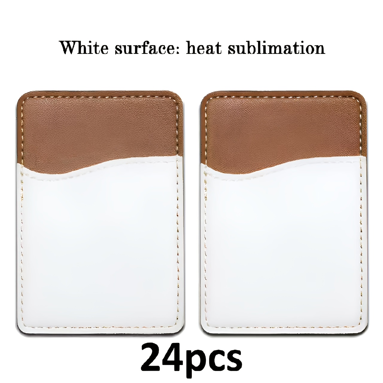 TEMU 8pcs/24pcs Adhesive Phone Wallet Case With Ic- Holder - Diy Sublimation Blanks For Designs, Phone Pocket & Credit Card, Compatible With