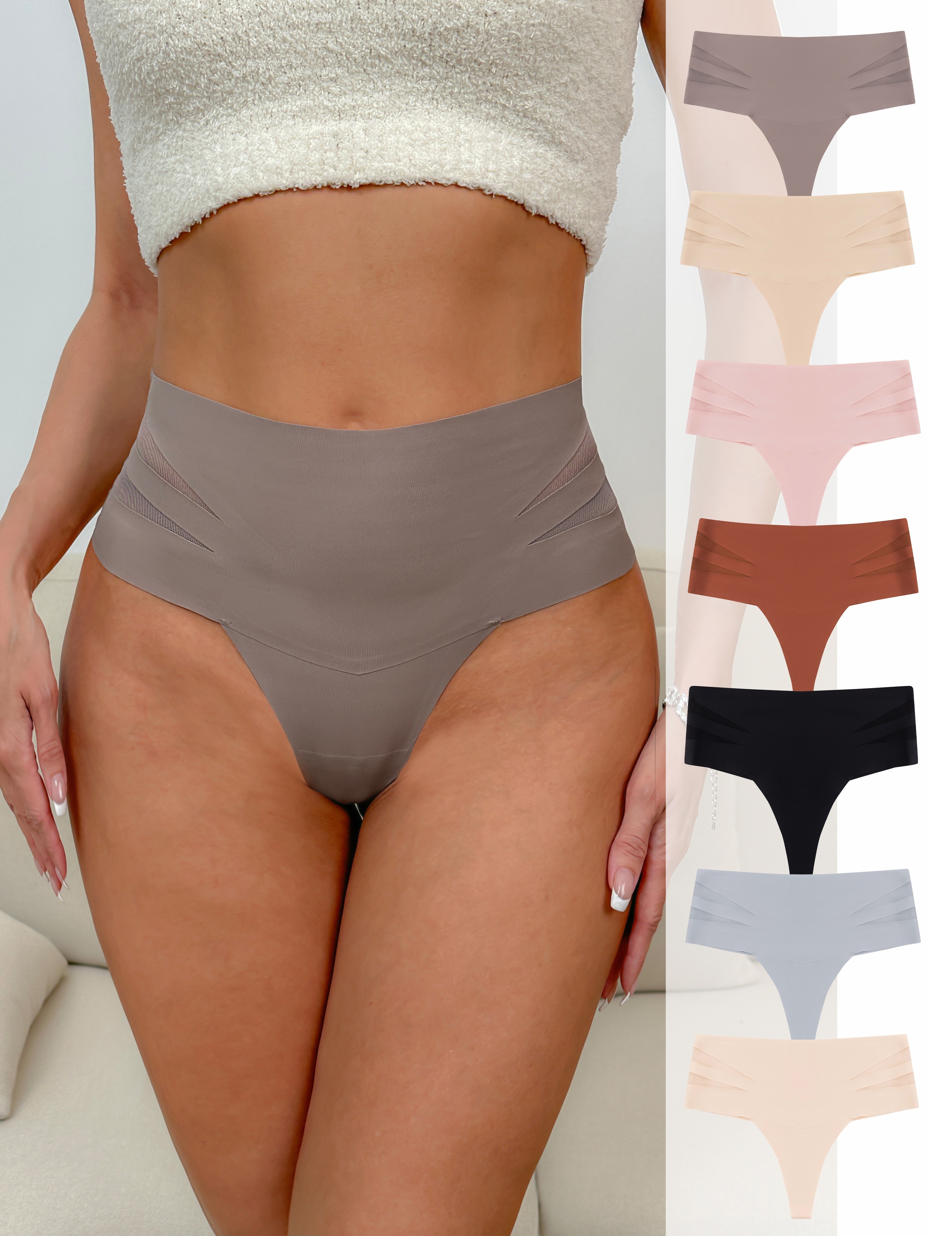 Seamless Solid Briefs Comfy Breathable Low Waist Stretchy - Temu Canada
