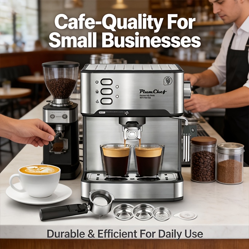 20 bar   machine cappuccino coffee machine with automatic milk frother 950 watts stainless steel detachable 1 5l water tank removable drip tray suitable for making   latte cappuccino Product details 4
