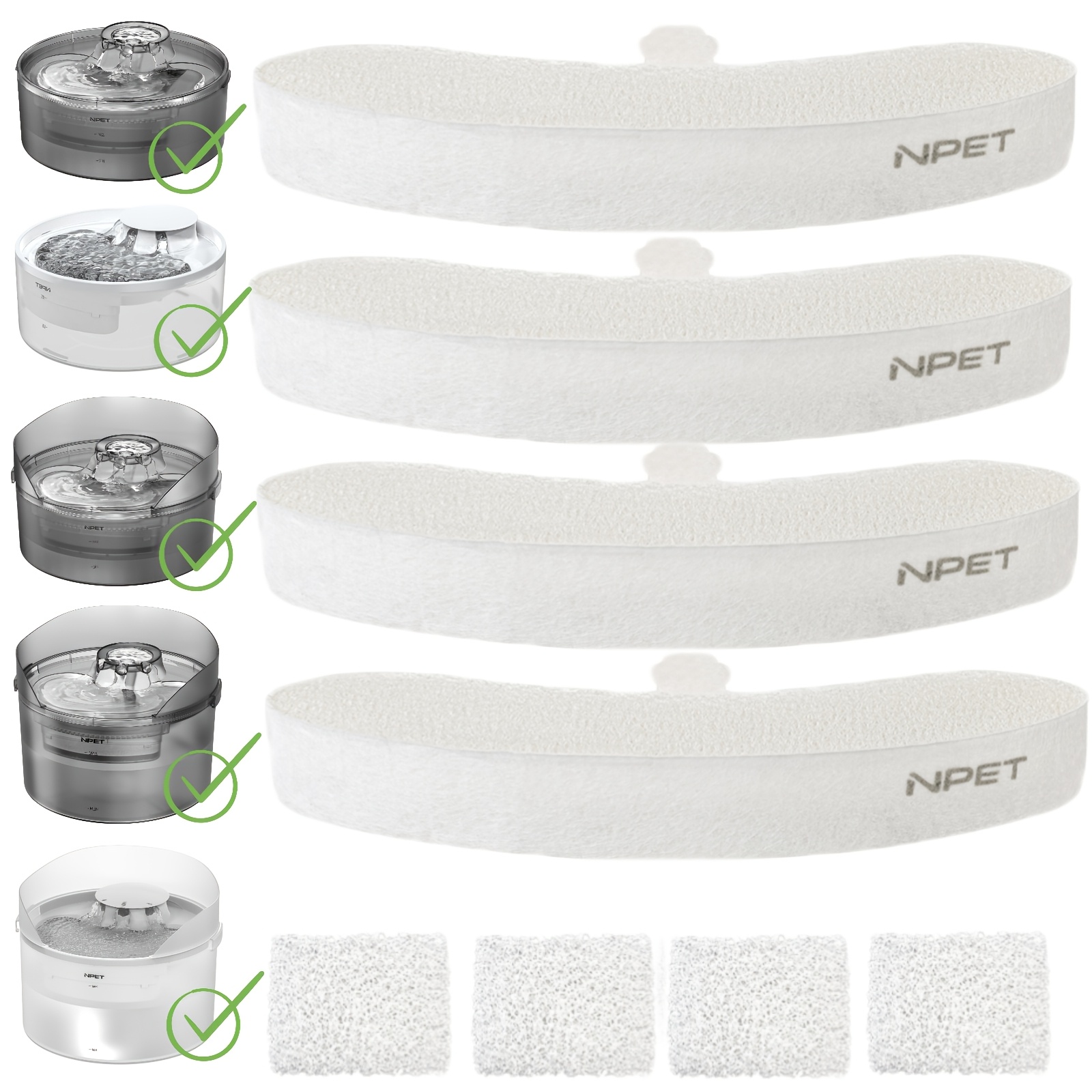 Temu – TEMU Npet Fountain Replacement Filter 24/20/16/12/4 Pack Filters For Df30 Dog Water Fountains