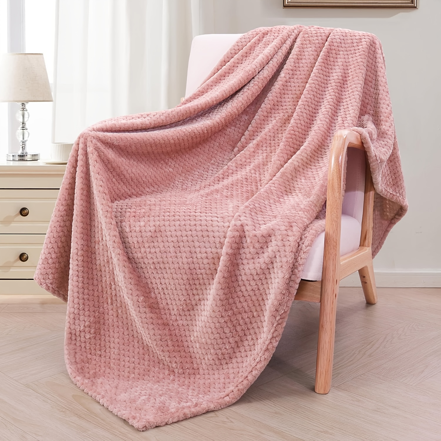 rosa überwurfdecke couch bett extra große