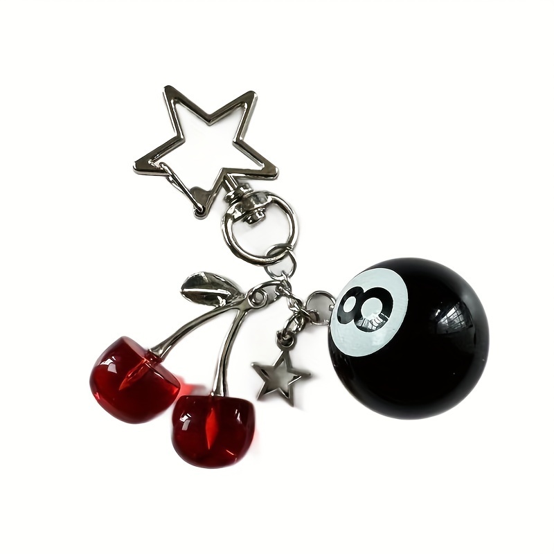 

1pc Cherry Metal Pendant Jewelry Bag Pendant Keychain Cherry Keychain