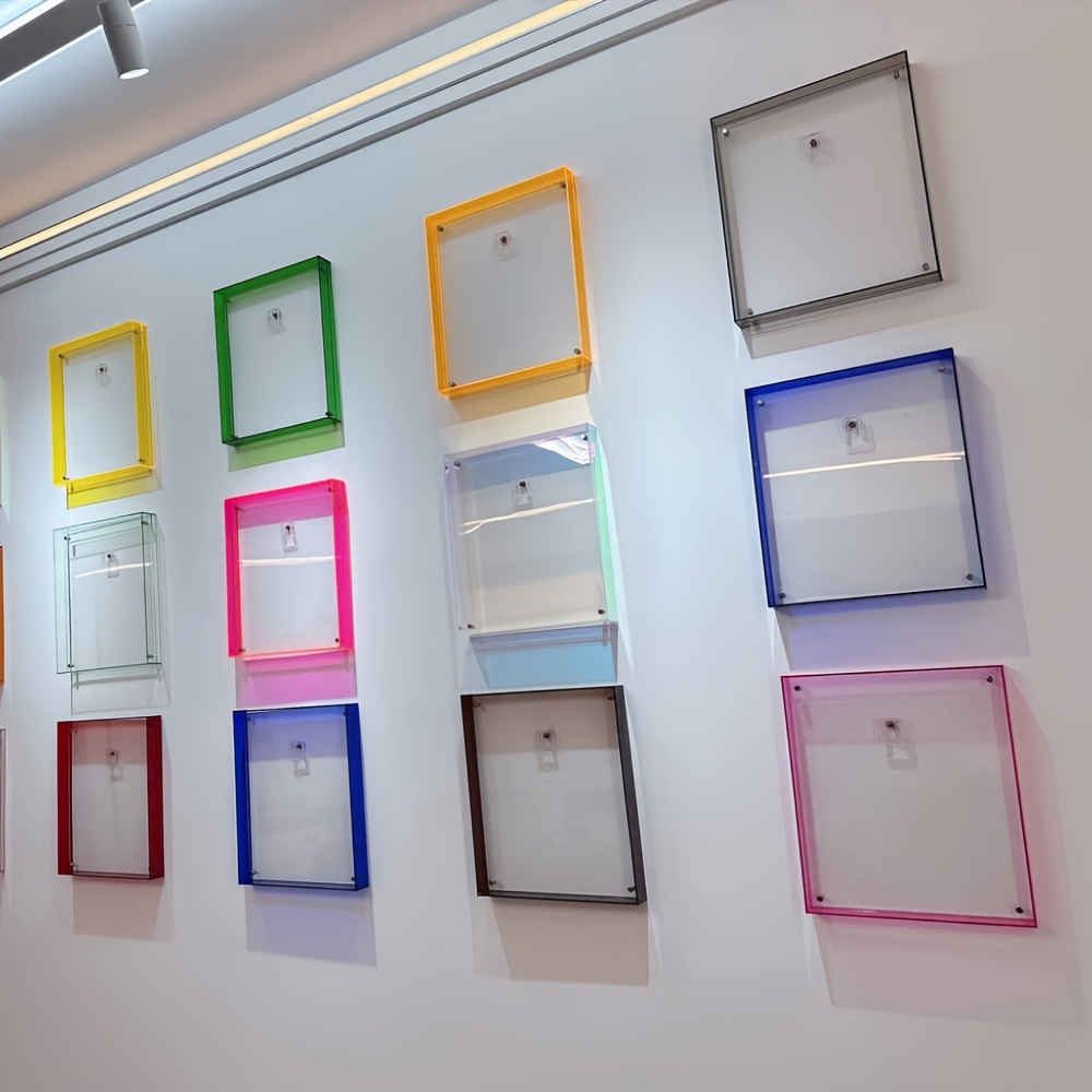 modern acrylic rainbow frame vertical rectangle premium translucent material ready to hang ideal for living room bedroom office decor photo display vibrant wall art   room decor