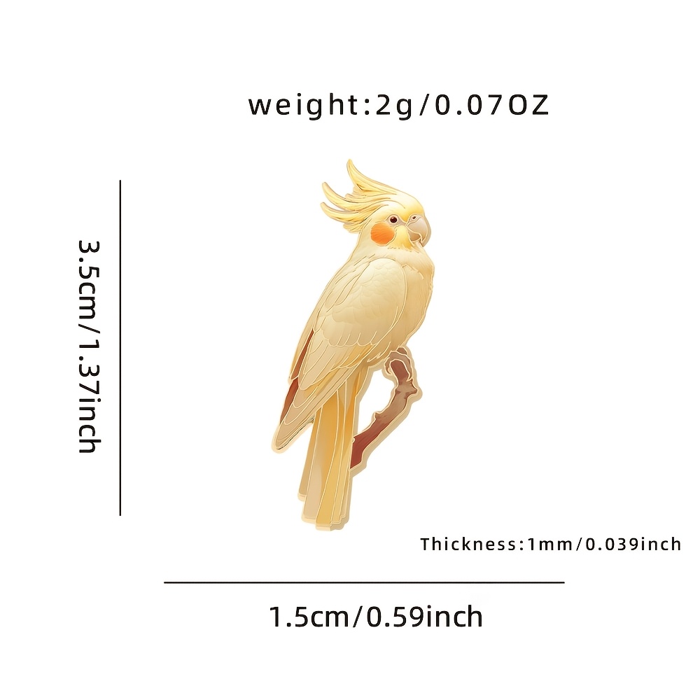 Yellow Parrot Enamel Pin, Christmas Decorative Brooch