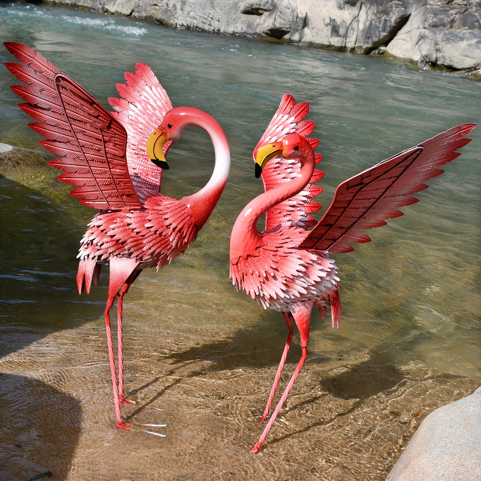 Flamingo yard decoration