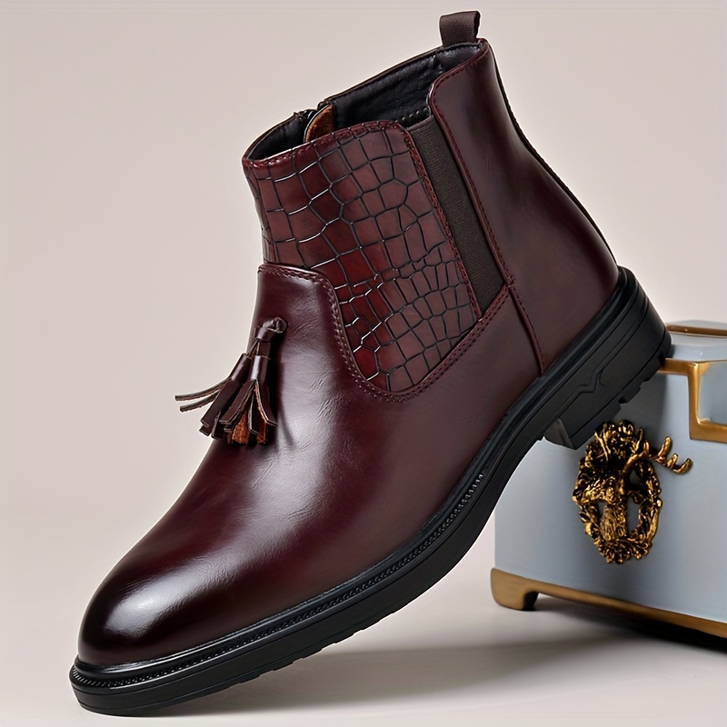 herren chelsea ankle boots rutschfest seitlicher Temu Austria