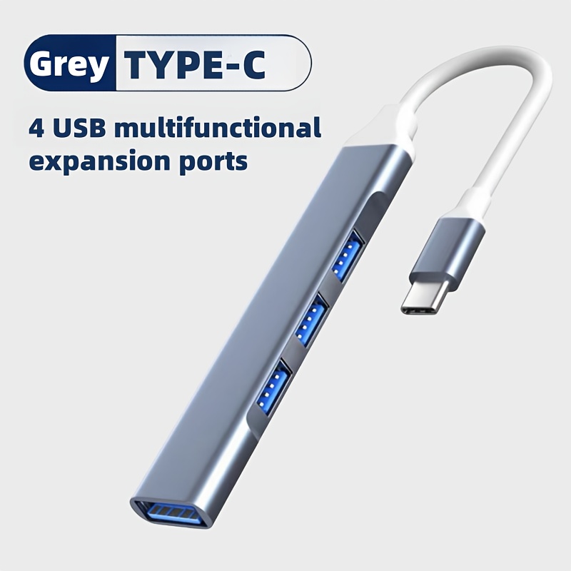 3-puerto usb 3.0 hub adaptador con conector tipo-c, diseño  , compatibilidad universal para teléfonos, teclados, ratones, dispositivos con alimentación usb, hembra a  ,   y reproducir, compacto para viajes detalles 4