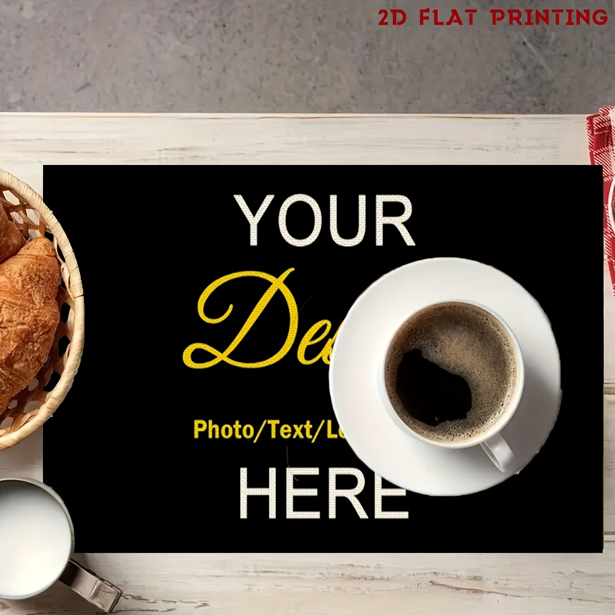 4pcs Custom Photo Placemats Designed For Dining Tables, Ideal For Kitchen And Event Decorations