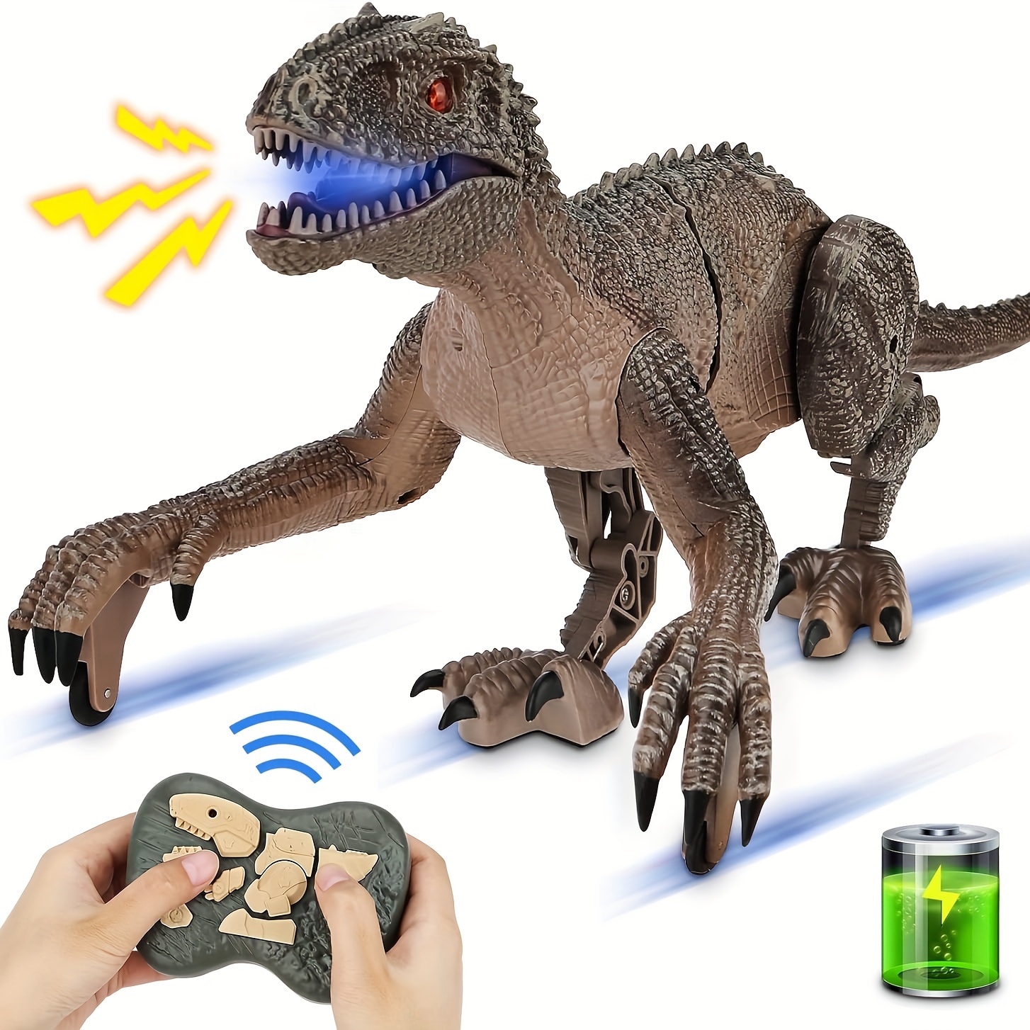 

19" Remote Control Dinosaur Toys For Kids, 8ch Rechargeable Jurassic Toys Imitates Walking With Light & - Dinosaur Toys For Kids 4 5-7 8-12 Boys Christmas Birthday Gifts 2023