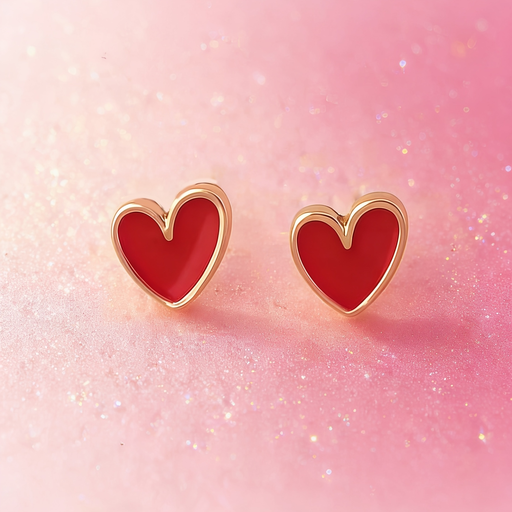 TEMU Dije de amor con esmalte de goteo de , diseño original, elegante y de moda, exquisitos pendientes de espiga hipoalergénicos para mujer, joyería