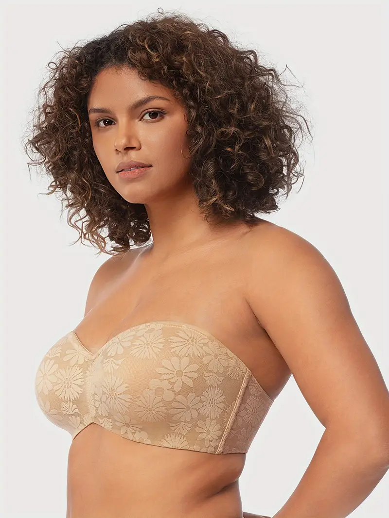 strapless bras women plus size bra underwire lightly lined - Temu strapless bras women plus size bra underwire lightly lined - Temu