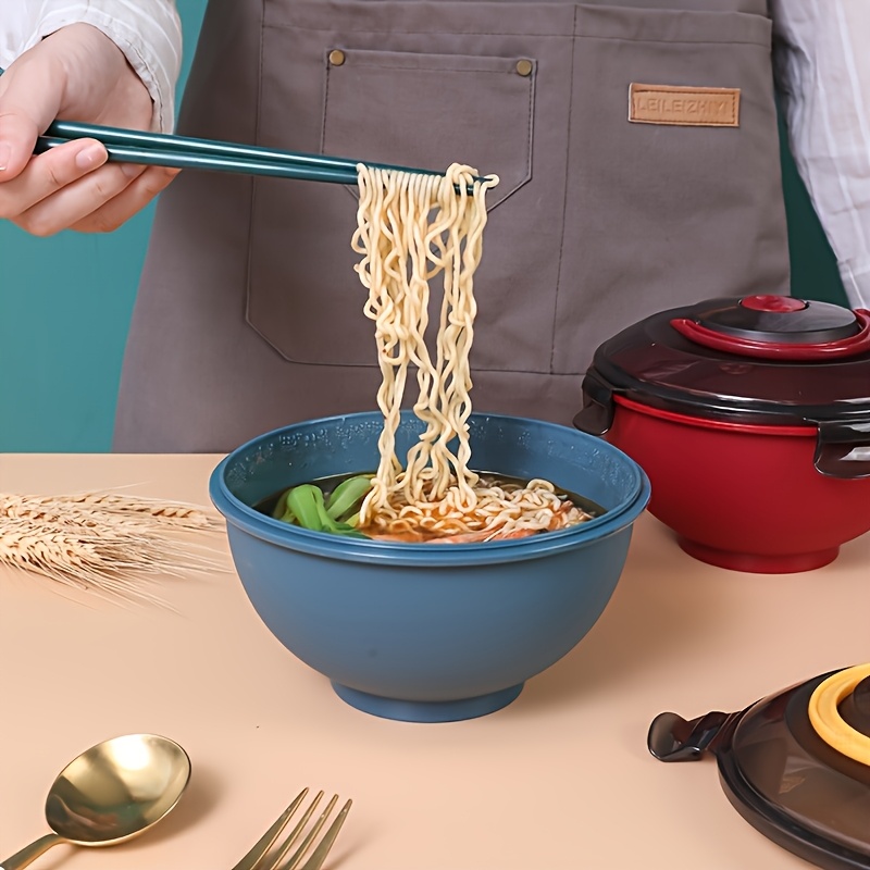 

Bol à Ramen en Plastique Adapté au Micro-ondes - Plat à Nouilles et Portable pour les Dortoirs & de à