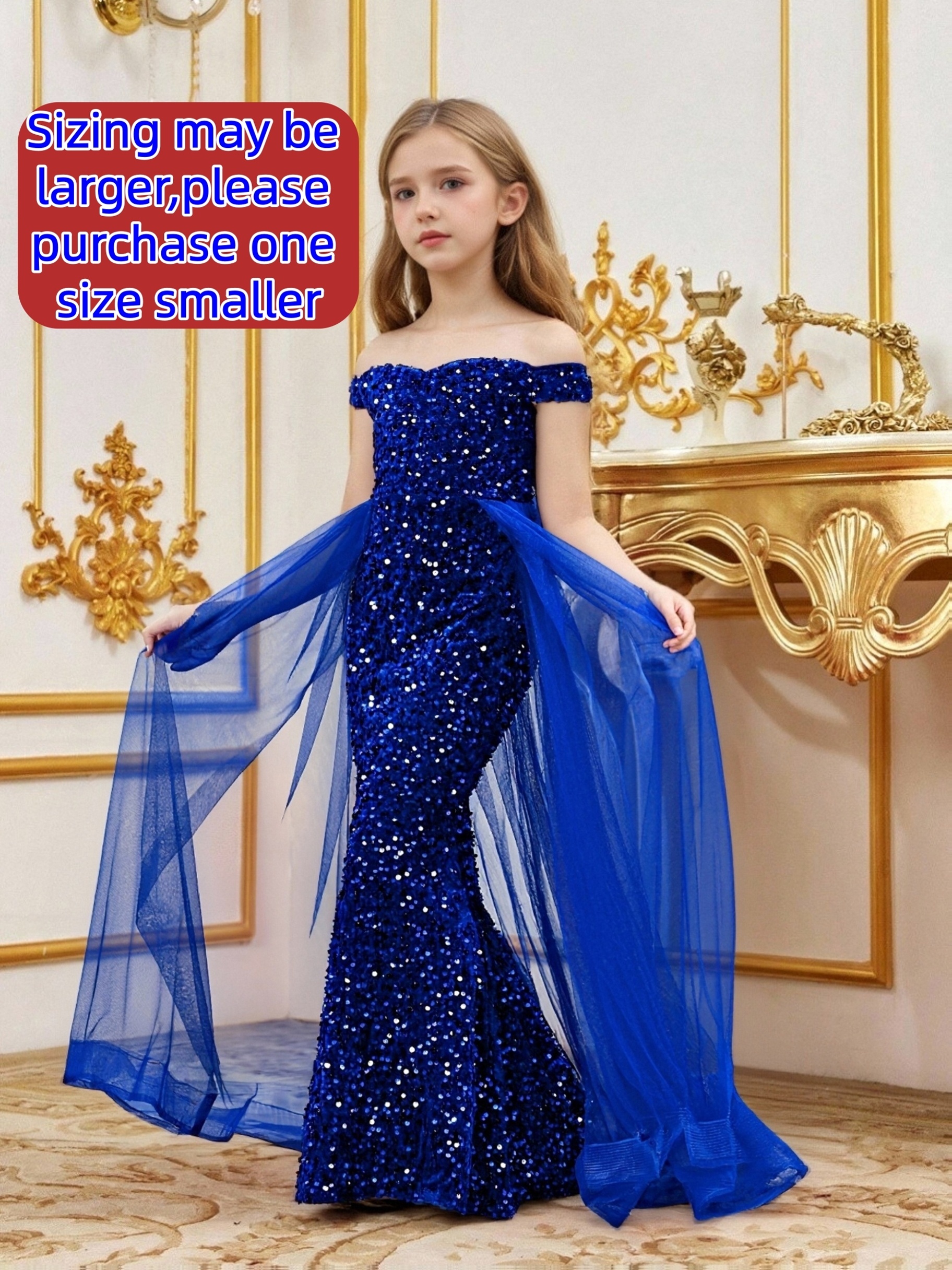 luxury dresses for girls formal parties Rose Gold Sequin Back V Girl Party Dress by AS498 Kids Dream main image 1