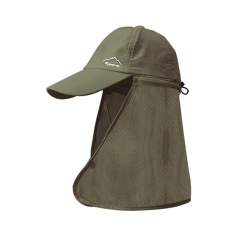 TEMU Summer Sun Shade Hat Men's Mountaineering Fishing Quick-drying Fisherman Hat Outdoor Cape Baseball