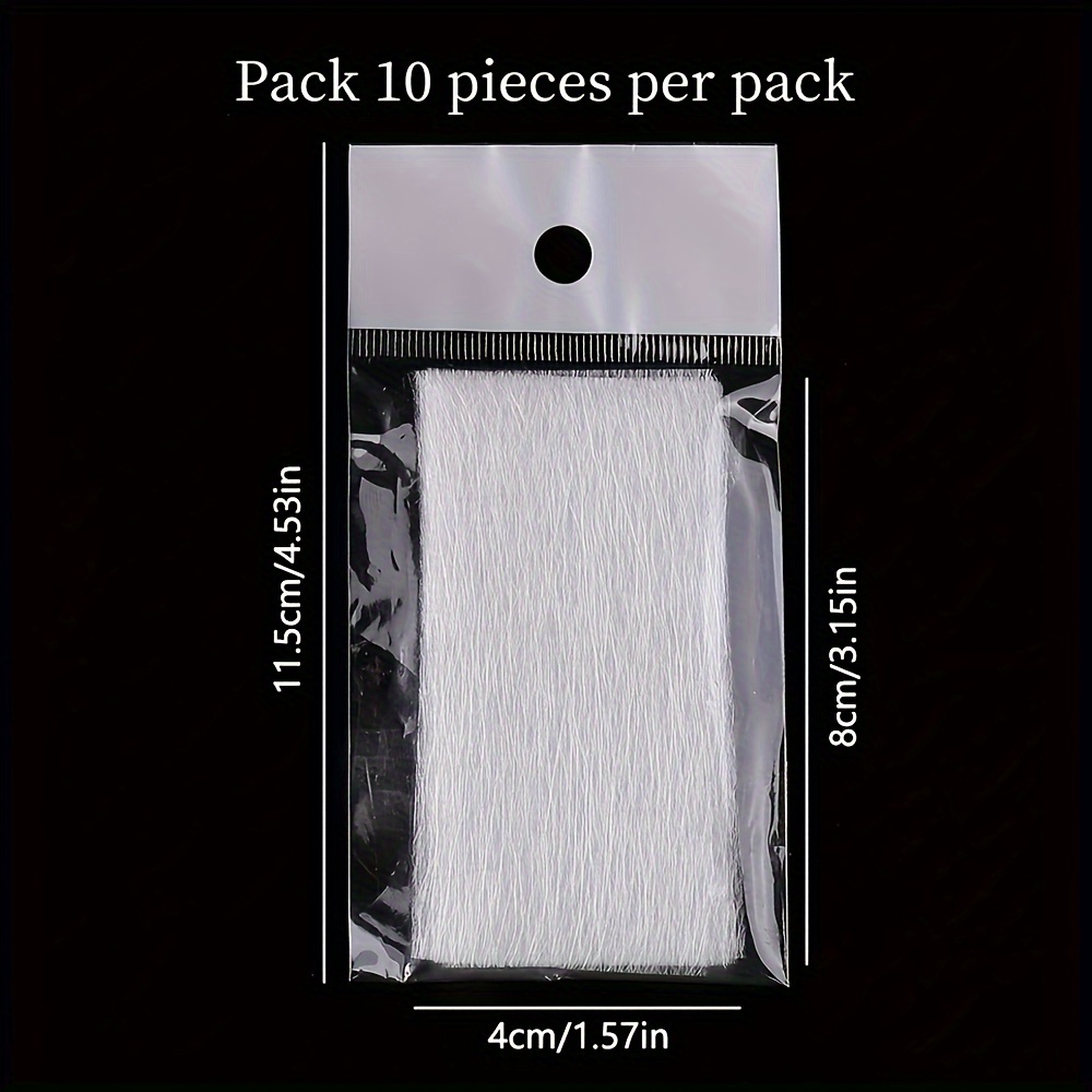 Pack Of 10 Fiberglass Nail Extension Tools For Gel, Designed For Non-spun French And Acrylic Nail Protection