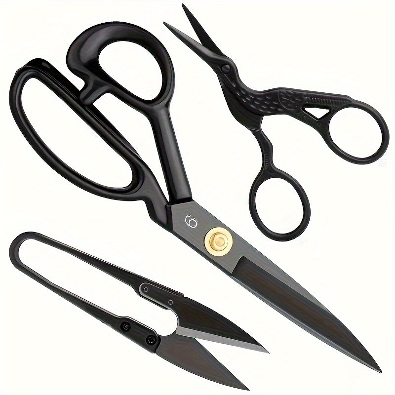 

3pcs Professional Tailor Scissors Cutting Scissors Vintage Stainless Steel Fabric Leather Cutter Craft Scissors For Sewing