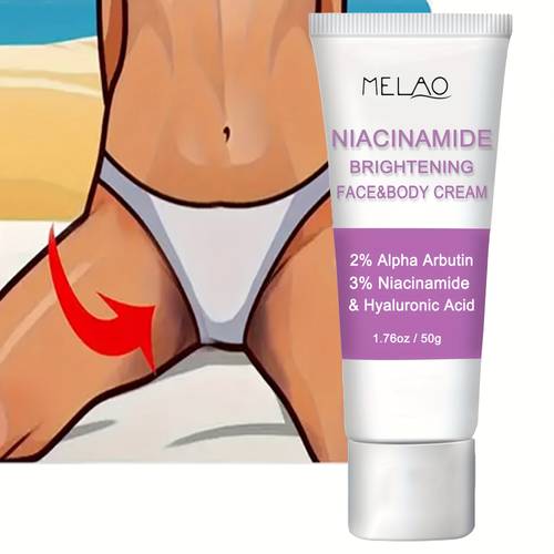 50g 1 76oz niacinamide brightening cream face and cream contains 2 arbutin 3 niacinamide and hyaluronic acid moisturizes the skin and evens tone targets underarms joints