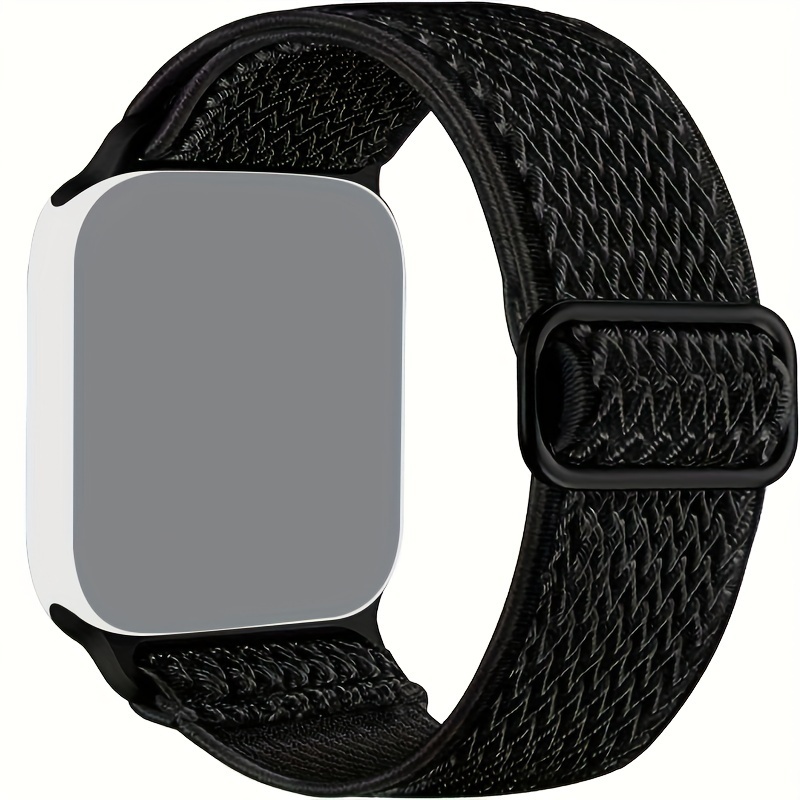 Silicone Solo Loop Bands Compatible with Apple Watch Band 38mm 40mm 41mm  42mm 44mm 45mm 49mm, Stretchy Silicone Elastic Sport Strap Compatible for  iWatch Series 8/7/6/5/4/3/2/1/SE Ultra Black 38/40/41MM S:  5.6-5.8(143mm-149mm)