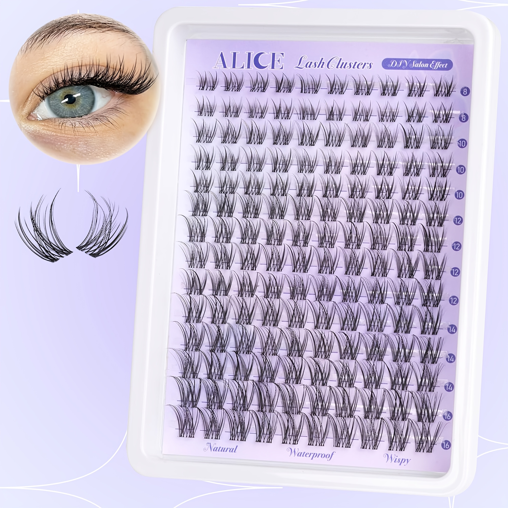 

Eyelash With C , Extensions In Lengths Of 8-16mm, Ultra-thin Band, Beginner-friendly Diy Beauty Tool.