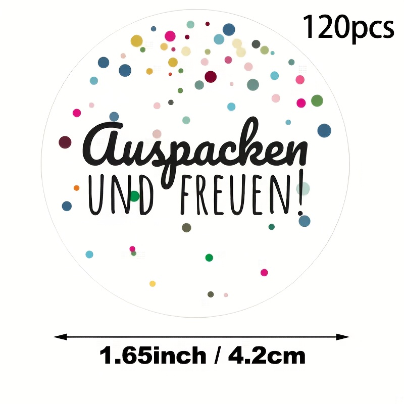 Image of 120pcs Gift Wrapping Stickers, Round Adhesive Gift Decorative Labels, 1.57 Inch Happy New Year Gift Tags, Spring Festival Sticker Labels