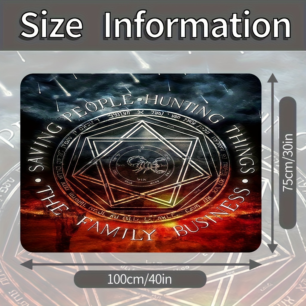 A Supernatural-style Car Trunk Mat With A Theme , A Creative And Waterproof And Wear-resistant Protective Pad, Suitable For Interior Decoration Of Car Models, High