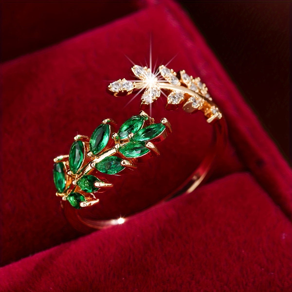 Women's Elegant Wheat Ear Design Ring, Pastoral Style