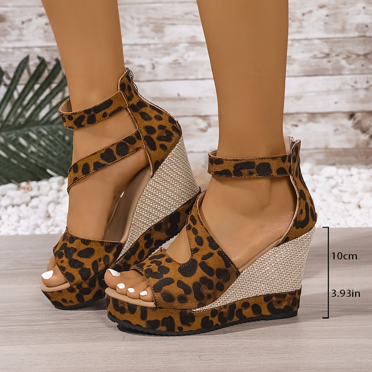 womens elegant high heel sandals with platform wedge olive green open toe zipper closure stylish strap design summer fashion fashionable footwear strappy sandals platform wedge details 9